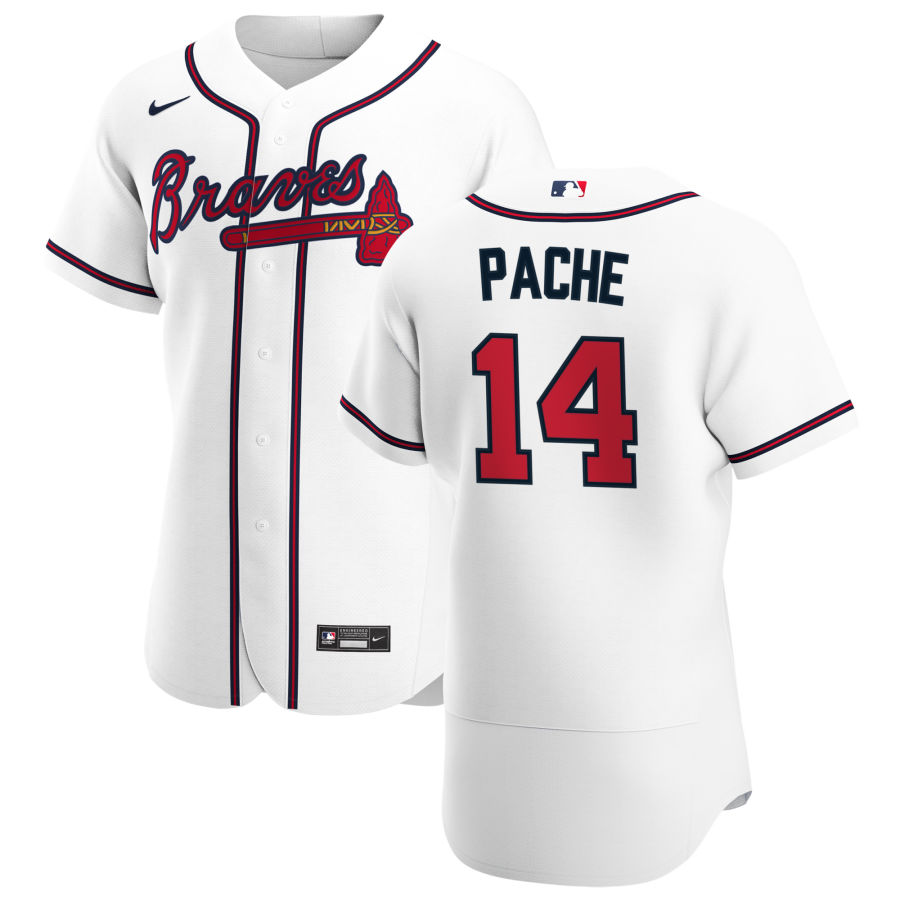 Atlanta Braves #14 Cristian Pache Men Nike White Home 2020 Authentic Player MLB Jersey->atlanta braves->MLB Jersey